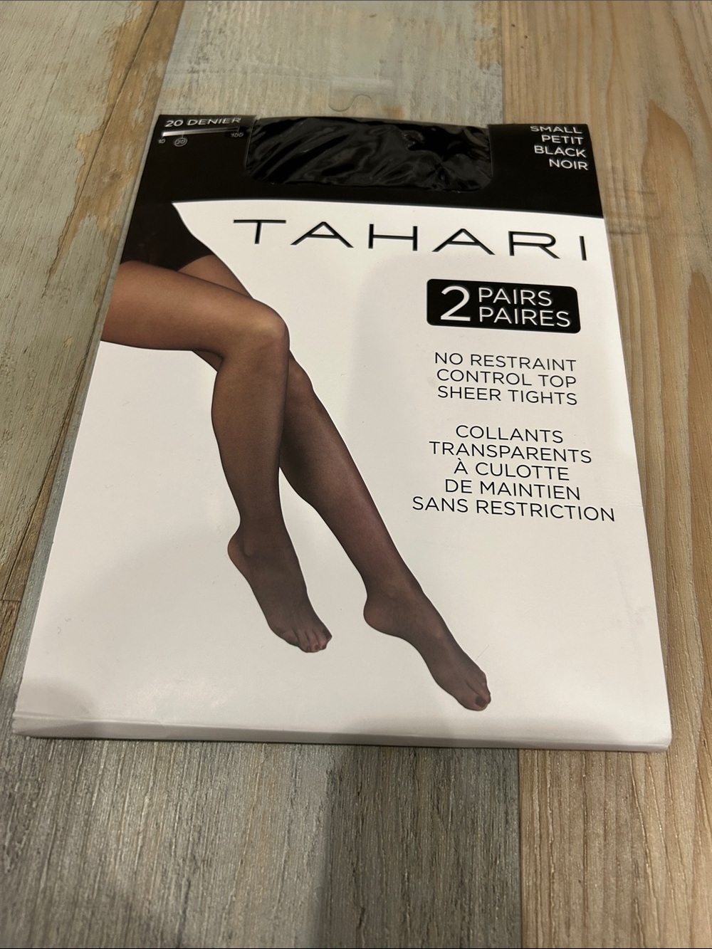 Tahari Black Sheer Control Top Tights 2 Pairs Formal office Career Business SP